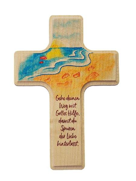 großes Holzkreuz für Kinder, Spuren