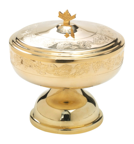 Ciborium vergoldet H 14 cm D 15 cm