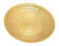 Kerzenteller Spirale Messing Gold Ø 12 cm für...