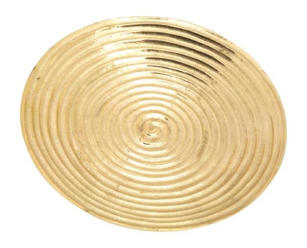 Kerzenteller Spirale Messing Gold Ø 14 cm für Kerzen Ø 12