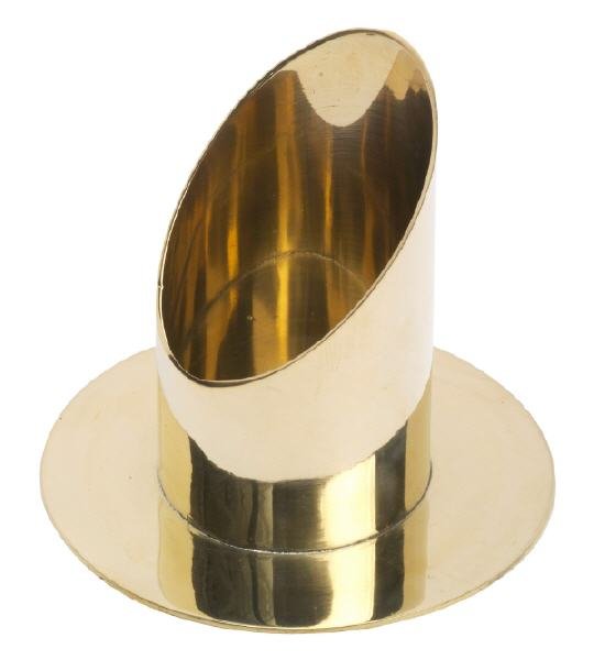 Kerzenhalter Messing Gold poliert für Kerzen Ø 6 cm