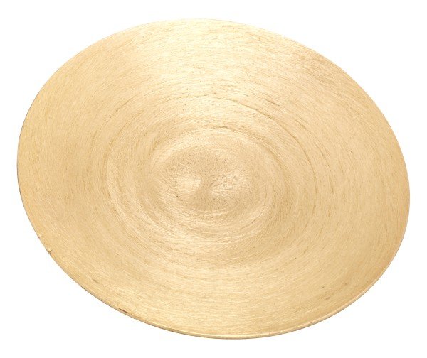 Kerzenteller gewölbt Aluminium Gold Ø 12,5 cm für Kerzen Ø 10 cm