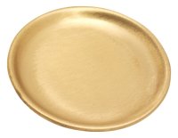 Kerzenteller Messing Gold matt Ø 10 cm für...