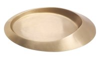 Kerzenteller Oval Messing Gold matt 13 x 8 cm innen