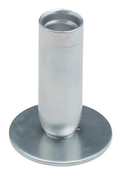 Stabkerzenhalter Eisen Silber Höhe 8 cm für Kerzen Ø 2 - 2,5 cm