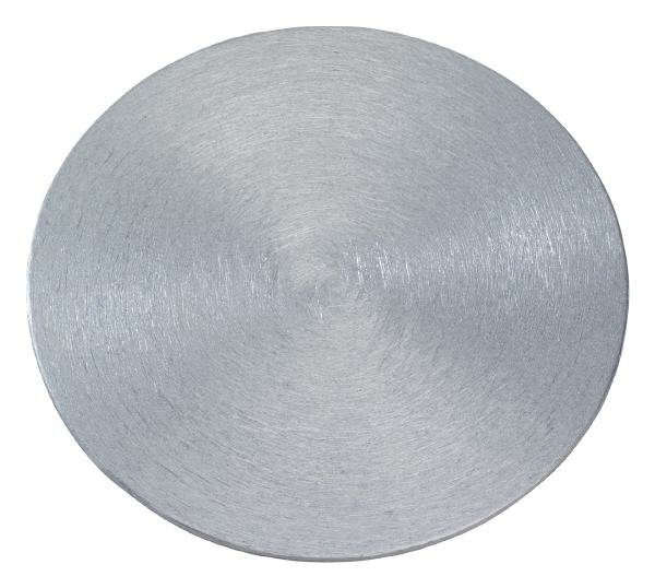 Kerzenteller Aluminium Silber gebürstet Unterseite mit Filz Ø 10 cm für Kerzen Ø 8 cm