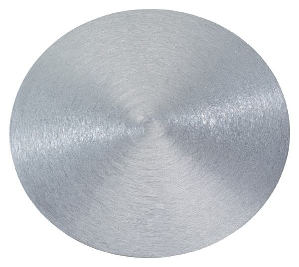 Kerzenteller Aluminium Silber gebürstet Unterseite mit Filz Ø 14 cm für Kerzen Ø 12 cm