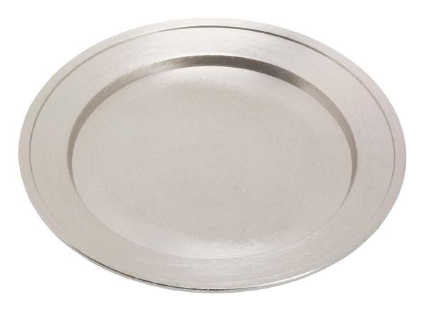 Kerzenteller Waffelrand Aluminium Silber matt Ø 11 cm für Kerzen 7,5 cm