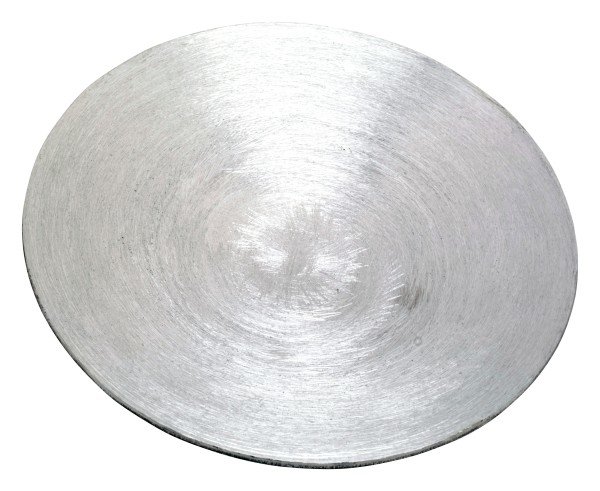 Kerzenteller gewölbt Aluminium Silber Ø 12,5 cm für Kerzen Ø 10 cm