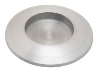 Kerzenteller Aluminium matt für Kerzen Ø 5 cm