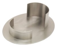 Kerzenhalter Oval Messing Silber 9 x 5 cm