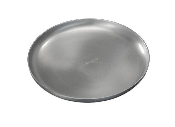 Kerzenteller rund Silber Alu "fein-matt" Ø 120 mm