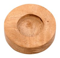 Teelichthalter Holz natur Ø 8 cm für Kerze...