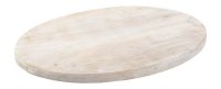 Kerzenteller Oval Holz hell 13,5 x 10 cm