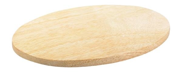 Kerzenteller Oval Holz natur 10 x 8 cm