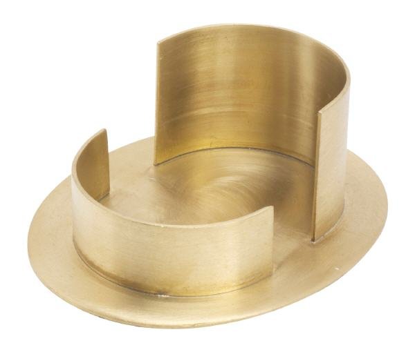 Kerzenhalter Oval Messing Gold matt 7 x 5 cm innen