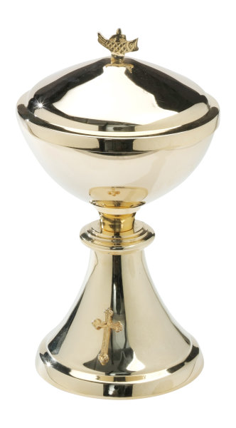 Ciborium vergoldet H 17 cm