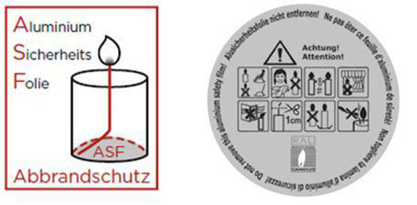 ASF Folie (Abbrandschutz) für Stumpen Ø 60 mm, 8 Stück