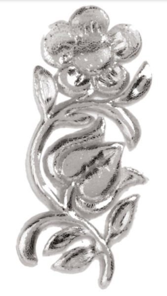 Verzierornament "Blume" Silber 30 x Ø 55 mm, 1 Stück