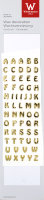 Wachs-Buchstaben-Set A-Z "BASIC" Gold 8 mm, 1 Set