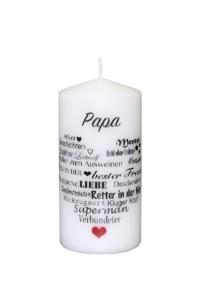 Spruchkerze Papa, 120 x 60 mm