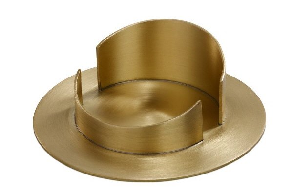 Kerzenleuchter Gold Metall satiniert für Kerzen Ø 60 mm