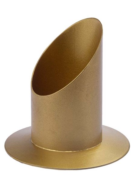 Kerzenleuchter Röhrenleuchter Gold Metall für Kerzen Ø 50 mm