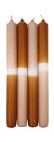 Leuchterkerzen Dip Dye Kerzen Lachs / Cognac, 250 x...