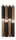 Leuchterkerzen Dip Dye Kerzen Schwarz / Caramel, 250 x Ø 23 mm, 4 Stück