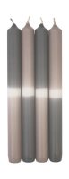 Leuchterkerzen Dip Dye Kerzen Grau / Silbergrau, 250 x...