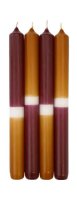 Leuchterkerzen Dip Dye Kerzen Bordeaux / Cognac, 250 x...