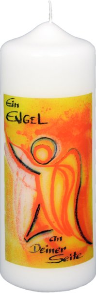 Engel-Kerze "Ein Engel an Deiner Seite" Elfenbein 170 x Ø 60 mm