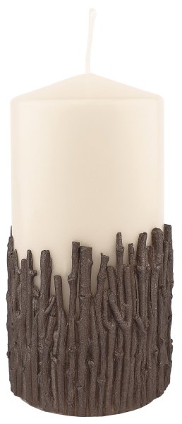 Stumpenkerzen Advent "Natural Wood" Creme 150 x Ø 68 mm, 4 Stück