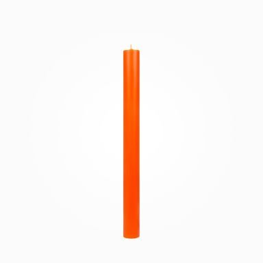 Durchgefärbte Stabkerze mit Flachkopf Orange 290 x Ø 21 mm, 1 Stück