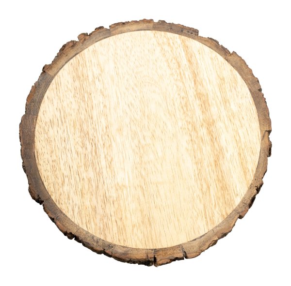 Teller Holz natur mit Rinde D 17 cm