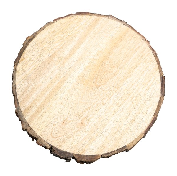 Teller Holz natur mit Rinde D 21 cm