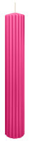 Rillen Kerzen Pink 300 x Ø 45 mm, 4 Stück