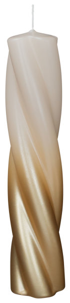 Kerzen Elegant Twist Creme-Gold 200 x Ø 40 mm