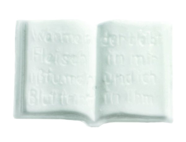 Verzierornament "Bibel" Weiß 20 x Ø 31 mm, 1 Stück