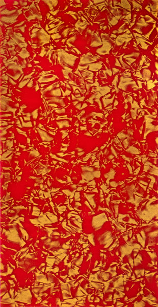 Verzierwachsplatte Rot/Gold 200 x Ø 100 mm, 1 Stück