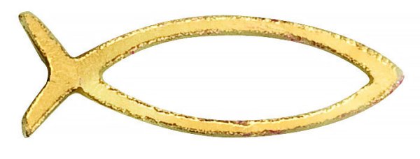 Verzierornament "Fische" Gold 10 x Ø 30 mm, 2 Stück