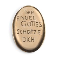 Handschmeichler Schutzengel aus Bronze mit Spruch, Höhe 5,5cm