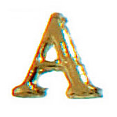 Wachsbuchstabe CLASSIC "A" 8mm, Gold, 1 Stück