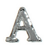 Wachsbuchstabe CLASSIC "A" 8mm, Silber, 1 Stück