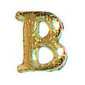 Wachsbuchstabe CLASSIC "B" 8mm, Gold, 1 Stück