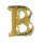 Wachsbuchstabe CLASSIC "B" 8mm, Gold, 1 Stück