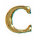 Wachsbuchstabe CLASSIC "C" 8mm, Gold, 1 Stück