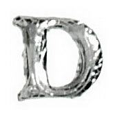 Wachsbuchstabe CLASSIC "D" 8mm, Silber, 1 Stück