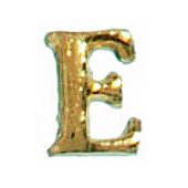 Wachsbuchstabe CLASSIC "E" 8mm, Gold, 1 Stück