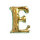 Wachsbuchstabe CLASSIC "E" 8mm, Gold, 1 Stück